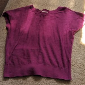 Loft maroon blouse medium short sleeve